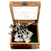 Antique Finish Brass Sextant - 11 Inch with Wooden box